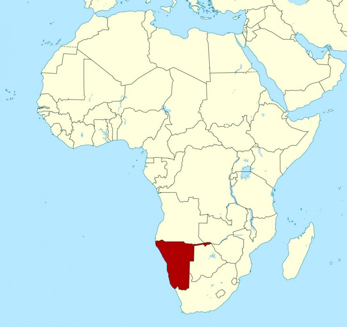 რუკა აფრიკაში, ნამიბიაში