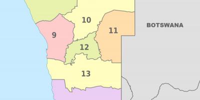 პოლიტიკური რუკა ნამიბია